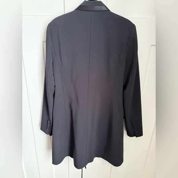 Jason Wu Women Black Double-Breasted Blazer Dress with satin lapels. Worn once. - Picture 4 of 5